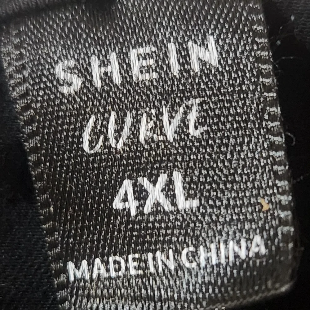 SHEIN Curve Black One Shoulder Cropped Tank Top Plus may fit smaller Size 4XL‎ - Picture 6 of 6